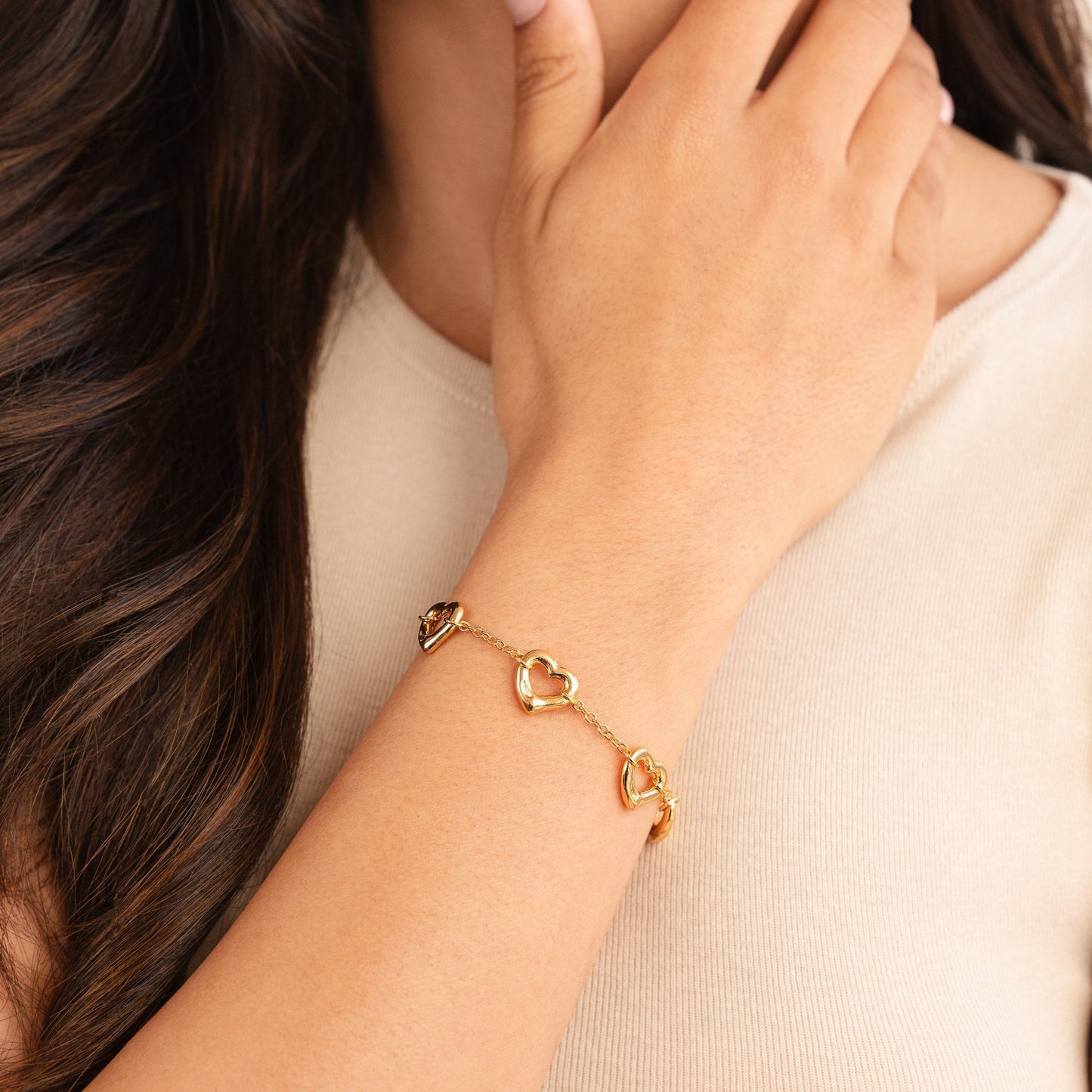 Pulsera Cadena de Corazones