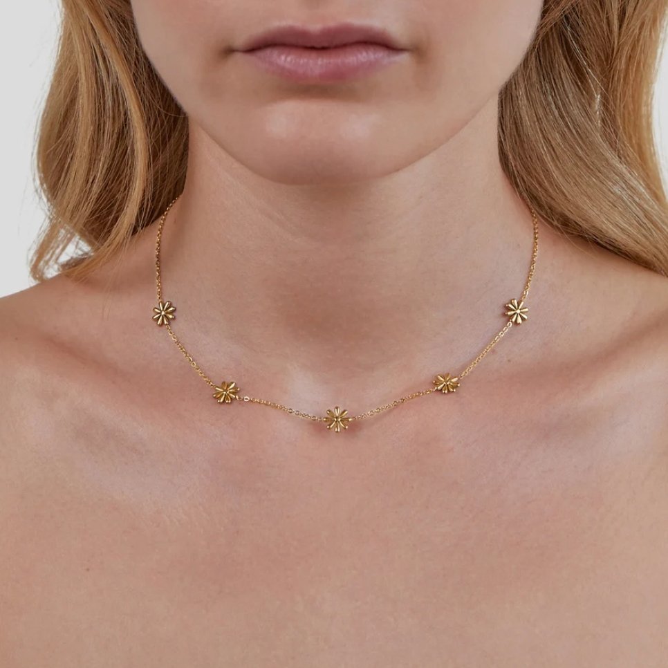 Collar de Oro 18K Flower Power