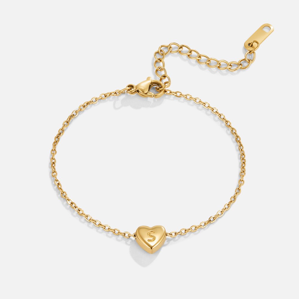Pulsera con Corazón de Letra