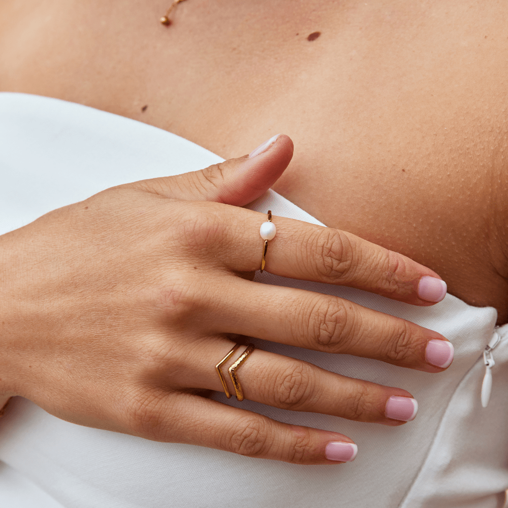 Anillo de Perla de Agua Dulce