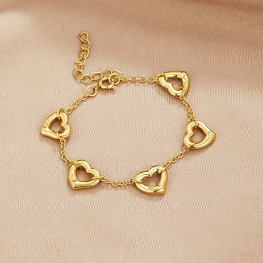 Pulsera Cadena de Corazones